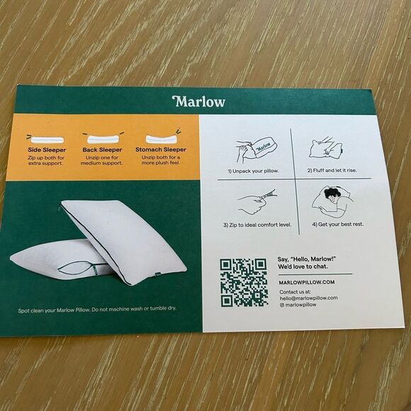 SOLD Marlow Pillow, The People Pillow, White, Standard size, NWT - Picture 10 of 12